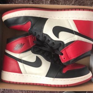 Bred Toe Jordan 1s